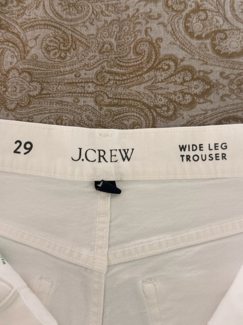 J Crew Wide Leg Denim Trouser in White - Picture 6 of 9